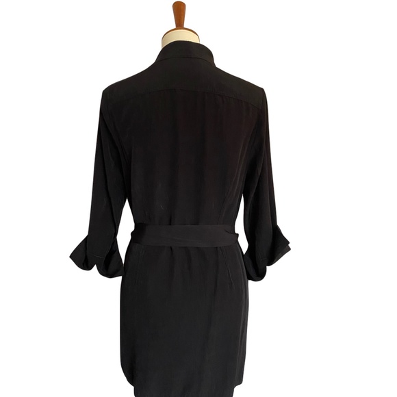 CAbi “Take Charge” #956 Black Open Front Waterfall Jacket Tie Belt Size Medium - Picture 4 of 12